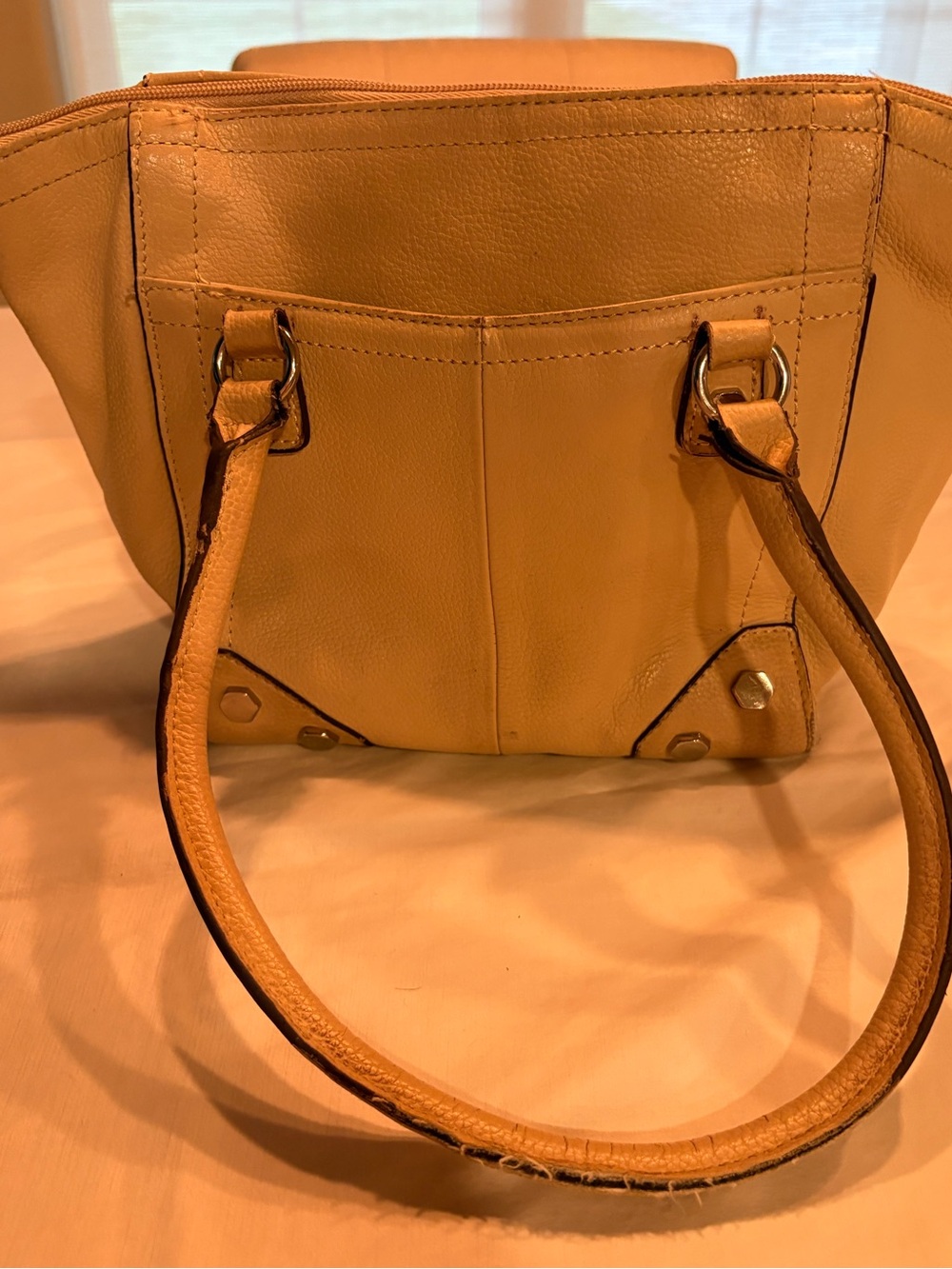 Tignanello Classic Leather Tote in Creamy Yellow